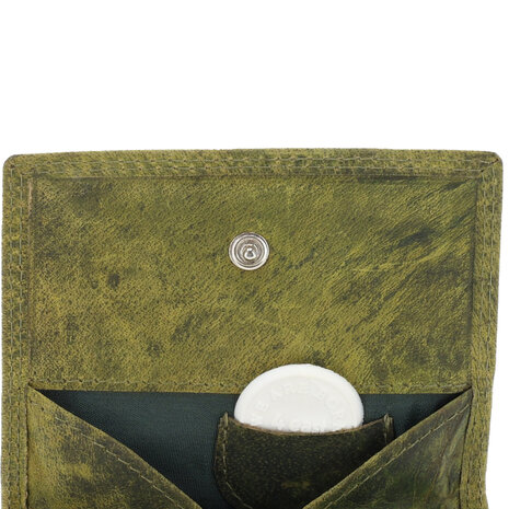 4 East Mens Leather Wallet | Genuine Hunter Leather RFID Blocking Unisex Wallet with Coin Compartment and Card Slots | 9.5 x 7.5 x 2 cm - Olive Color 4 East Mens Leather Wallet | Genuine Hunter Leather RFID Blocking Unisex Wallet with Coin Compartment and Card Slots | 9.5 x 7.5 x 2 cm - Olive Color