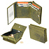 Mens Leather Wallet | Genuine Hunter Leather RFID Blocking Unisex Wallet with Coin Compartment and Card Slots | 9.5 x 7.5 x 2 cm - Olive Color Mens Leather Wallet | Genuine Hunter Leather RFID Blocking Unisex Wallet with Coin Compartment and Card Slots | 9.5 x 7.5 x 2 cm - Olive Color
