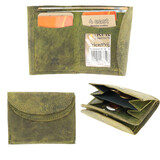 4 East Genuine Leather Mini Wallet 10.5cm | RFID Blocking, compact 4east Unisex Wallet with 4 Card Slots, Coin Pocket, and Bill Compartments | Olive - 10.5x8.5x2.5 cm 4 East Genuine Leather Mini Wallet 10.5cm | RFID Blocking, compact 4east Unisex Wallet with 4 Card Slots, Coin Pocket, and Bill Compartments | Olive - 10.5x8.5x2.5 cm
