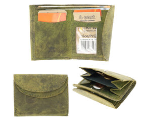4 East Genuine Leather Mini Wallet 10.5cm | RFID Blocking, compact 4east Unisex Wallet with 4 Card Slots, Coin Pocket, and Bill Compartments | Olive - 10.5x8.5x2.5 cm 4 East Genuine Leather Mini Wallet 10.5cm | RFID Blocking, compact 4east Unisex Wallet with 4 Card Slots, Coin Pocket, and Bill Compartments | Olive - 10.5x8.5x2.5 cm