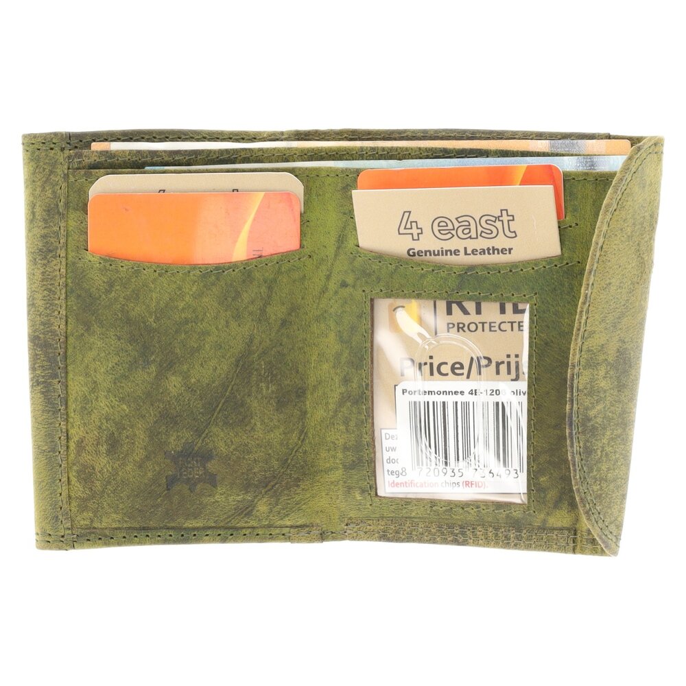 4 East Kleine Portemonnee met RFID Bescherming | Leren Mini Portemonnee met Kaarthouder & Muntvak  10.5x8.5cm | Ideaal Kerstcadeau voor Alles 4 East Kleine Portemonnee met RFID Bescherming | Leren Mini Portemonnee met Kaarthouder & Muntvak  10.5x8.5cm | Ideaal Kerstcadeau voor Alles