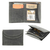 4 East Leather Mini Wallet with RFID | Unisex Small Purse for Men & Women, with 4 Card Slots, Coin Pocket, & Bill Compartment | Perfect Christmas Gift in Grey - 10.5x8.5x2.5 cm 4 East Leather Mini Wallet with RFID | Unisex Small Purse for Men & Women, with 4 Card Slots, Coin Pocket, & Bill Compartment | Perfect Christmas Gift in Grey - 10.5x8.5x2.5 cm