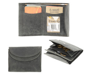 4 East Kleine Portemonnee | Leren Mini Portemonnee met RFID Bescherming  | Kaarthouder, Briefgeld & Muntvak | 10.5x8.5cm - Grijs | Ideaal Kerstcadeau voor Alles 4 East Kleine Portemonnee | Leren Mini Portemonnee met RFID Bescherming  | Kaarthouder, Briefgeld & Muntvak | 10.5x8.5cm - Grijs | Ideaal Kerstcadeau voor Alles