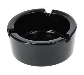 Discountershop Glazen Asbakken | Rond Tafelasbak - Dia 8.5cm | Zwarte Wiet Asbakken | Rookwaren voor Thuisgebruik