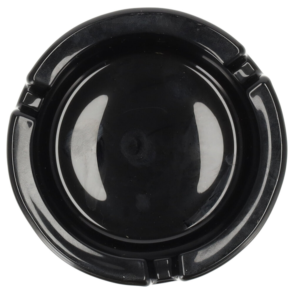 Discountershop  Black Glass Ashtray 8.5cm | Heat-Resistant Cigarette Ash Tray for Smokers | Set of 2 | Art Deco Smoking Accessories for Men