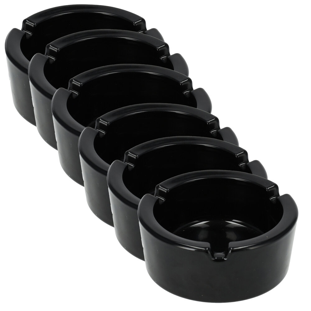 Discountershop Black Glass Ashtrays 8.5cm - Set of 6 | Heat-Resistant Art Deco Cigarette Ash Tray for Odor Control – Smoking Accessories for Men Discountershop Black Glass Ashtrays 8.5cm - Set of 6 | Heat-Resistant Art Deco Cigarette Ash Tray for Odor Control – Smoking Accessories for Men