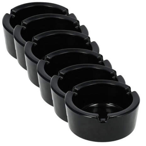 Discountershop Black Glass Ashtrays 8.5cm - Set of 6 | Heat-Resistant Art Deco Cigarette Ash Tray for Odor Control – Smoking Accessories for Men Discountershop Black Glass Ashtrays 8.5cm - Set of 6 | Heat-Resistant Art Deco Cigarette Ash Tray for Odor Control – Smoking Accessories for Men