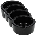 Discountershop Glass Ashtray for Cigarette | 8.5cm Diameter | Heat-Resistant Glass Ash Tray | Set of 4 in Black Discountershop Glass Ashtray for Cigarette | 8.5cm Diameter | Heat-Resistant Glass Ash Tray | Set of 4 in Black