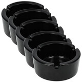 Discountershop Glass Ashtray for Cigarette | 8.5cm Diameter | Heat-Resistant Black Glass Ash Tray, Set of 5  Discountershop Glass Ashtray for Cigarette | 8.5cm Diameter | Heat-Resistant Black Glass Ash Tray, Set of 5