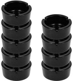 Discountershop Professionele Horeca Asbak van Glas | Dia 8.5cm Rond - Zwart | Set van 9 Wiet Asbak | Essentieel Rookwaren voor Hotels, Bars & Feestjes