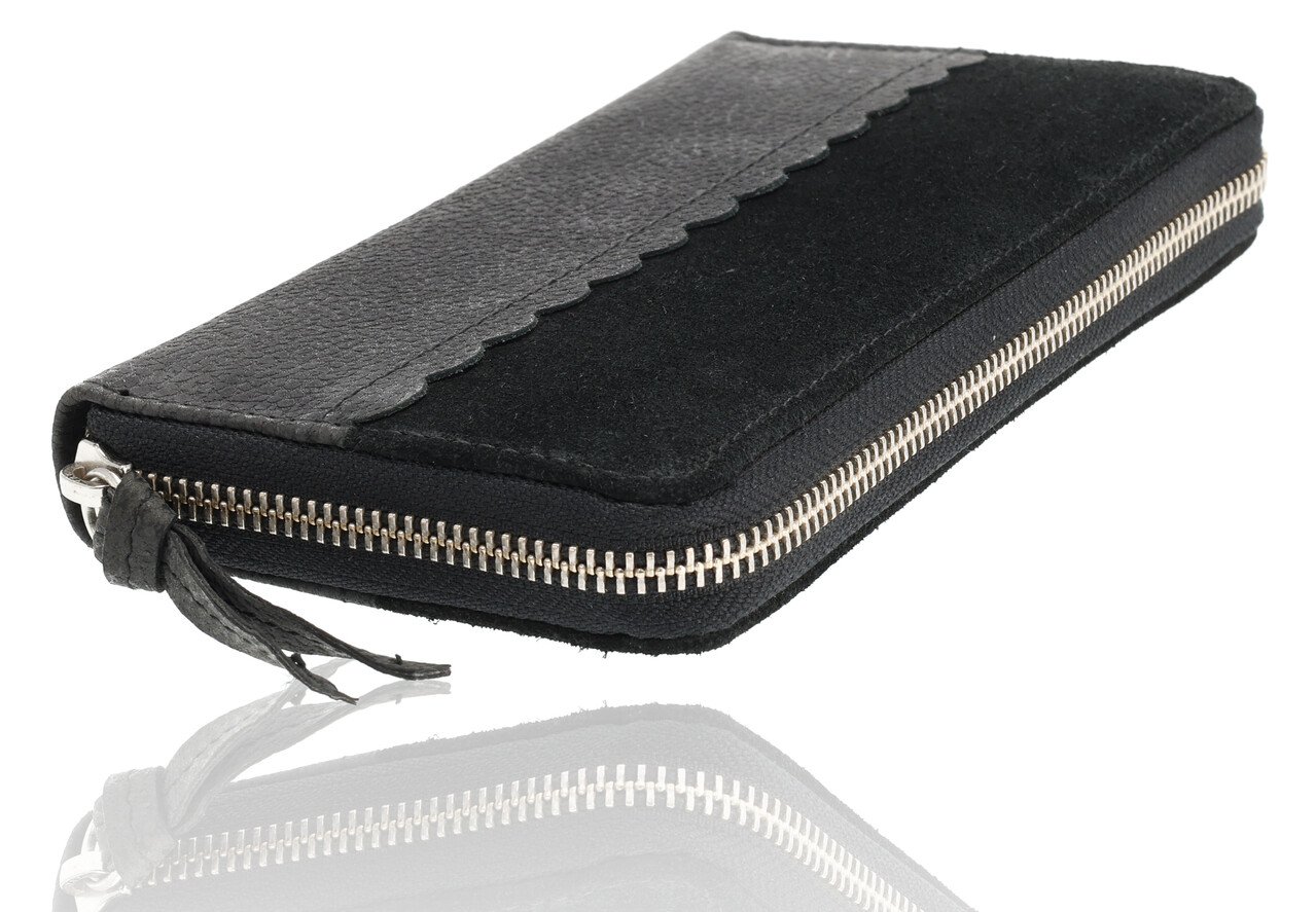 4 East Women's Leather Wallet with Zipper | RFID Protection | Black Leather Wallet | 20x10x2.5cm | 12 Card Slots, Cash & Coin Pocket | Perfect Gift 4 East Women's Leather Wallet with Zipper | RFID Protection | Black Leather Wallet | 20x10x2.5cm | 12 Card Slots, Cash & Coin Pocket | Perfect Gift