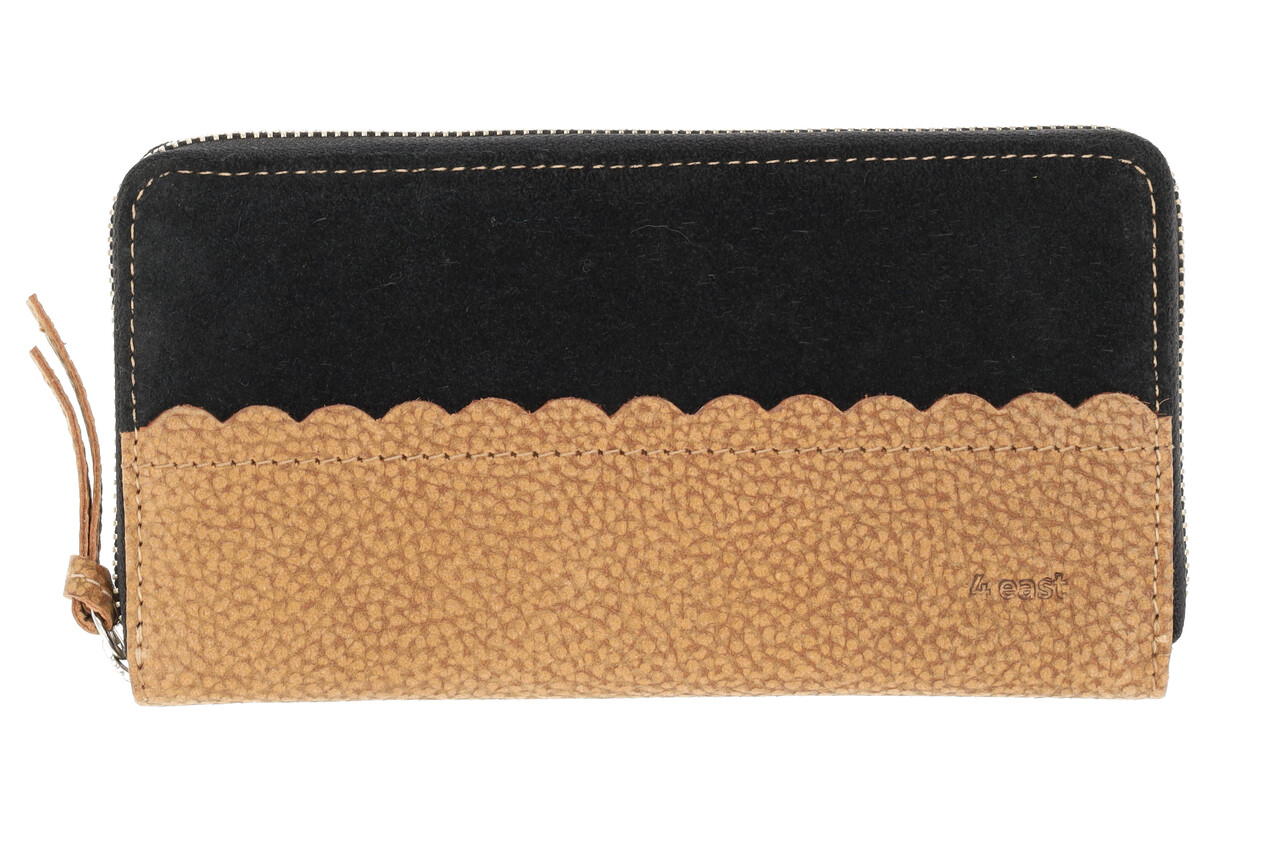 4 East Beste Portemonnee Dames Met Rits | Anti-Skim | Leren Portemonnee veel pasjes | 20x10x2.5cm | 12 pasjeshouders, Briefgeld & Muntvak | Ideaal Kerstcadeau