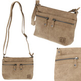 Enrico Benetti Dames Schoudertas - Stijlvolle Taupe Crossbody Tas - Bicky Bernard - 21cmx17cmx7cm - Modieuze Damestas
