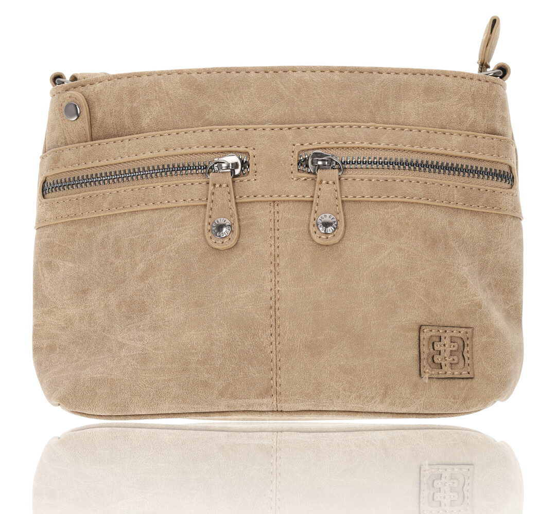 Enrico Benetti Women's Shoulder Bag - Stylish Taupe Crossbody Bag - Bicky Bernard - 21cmx17cmx7cm - Fashionable Women's Bag Enrico Benetti Women's Shoulder Bag - Stylish Taupe Crossbody Bag - Bicky Bernard - 21cmx17cmx7cm - Fashionable Women's Bag