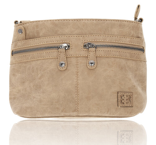 Enrico Benetti Women's Shoulder Bag - Stylish Taupe Crossbody Bag - Bicky Bernard - 21cmx17cmx7cm - Fashionable Women's Bag Enrico Benetti Women's Shoulder Bag - Stylish Taupe Crossbody Bag - Bicky Bernard - 21cmx17cmx7cm - Fashionable Women's Bag