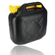 Discountershop Jerrycan 10 Liter Black/Yellow | UN Certified Plastic Fuel Jerry Can with Spout for Diesel & Petrol | Auto Accessories for Outdoor & Motor Use