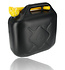Jerrycan 10 Liter Black/Yellow | UN Certified Plastic Fuel Jerry Can with Spout for Diesel & Petrol | Auto Accessories for Outdoor & Motor Use