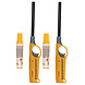 Discountershop Gasaansteker met Navulling Set van 2, Geel 25,5 cm voor BBQ, Fornuis, Kaarsen, Keuken en Camping