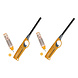 Discountershop Refillable Gas Lighter Set with Refills, Yellow 25.5 cm for BBQ, Stove, Candles, Kitchen and Camping