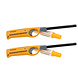 Discountershop Refillable Gas Lighter Set with Refills, Yellow 25.5 cm for BBQ, Stove, Candles, Kitchen and Camping
