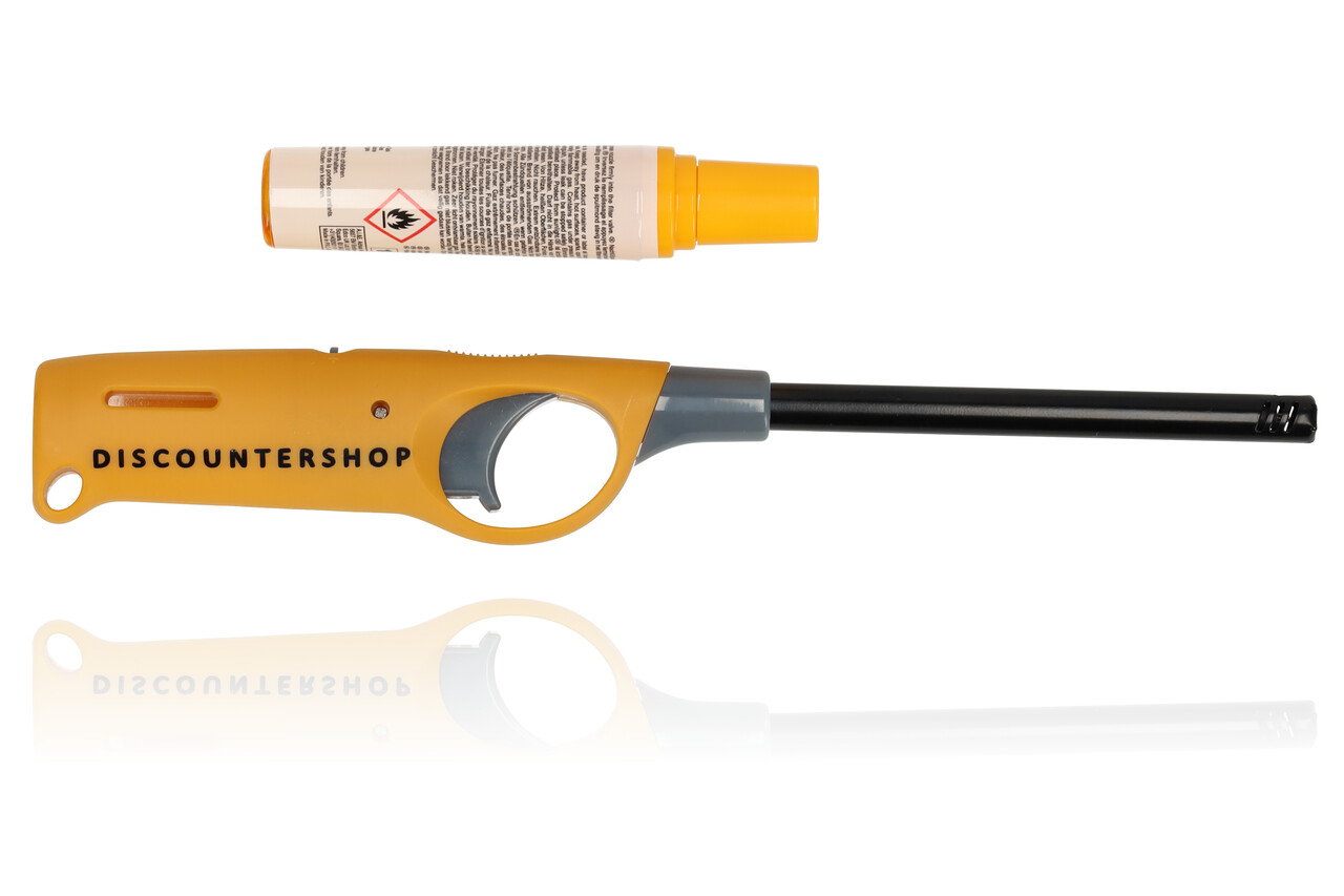 Discountershop Elektrische gas aansteker met navulling | set van 2 in geel | 25.5cm lengte | ideaal gasaansteker voor fornuis, kaars, keuken,bbq & camping Discountershop Elektrische gas aansteker met navulling | set van 2 in geel | 25.5cm lengte | ideaal gasaansteker voor fornuis, kaars, keuken,bbq & camping