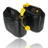 Discountershop Jerrycan met Kraan - Set van 2 | Zwart/Geel | Jerrycan Benzine met Trechter 10 Liter | Ideaal voor Kamperen & Outdoor | UN-gecertificeerd Essentieel Autoaccessoires Discountershop Jerrycan met Kraan - Set van 2 | Zwart/Geel | Jerrycan Benzine met Trechter 10 Liter | Ideaal voor Kamperen & Outdoor | UN-gecertificeerd Essentieel Autoaccessoires