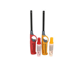 Discountershop Electric Gas Lighters – Refillable | Set of 2 – Red & Yellow - 25.5cm | Multi-Purpose with Lighter Fuel | For Kitchen, Living, BBQ & Meer! Discountershop Electric Gas Lighters – Refillable | Set of 2 – Red & Yellow - 25.5cm | Multi-Purpose with Lighter Fuel | For Kitchen, Living, BBQ & Meer!
