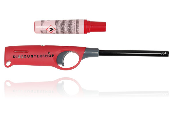 Discountershop Elektrische gas aansteker | set van 2 in rood | 25.5cm lengte | navulbare gasaansteker voor bbq & kamperen -  incl. navulling Discountershop Elektrische gas aansteker | set van 2 in rood | 25.5cm lengte | navulbare gasaansteker voor bbq & kamperen -  incl. navulling