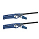 Discountershop Aansteker met Navulling Set – Navulbare Lange Gasaanstekers Blauw 25,5 cm voor BBQ, Kaarsen en Kamperen