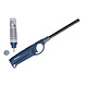Discountershop Elektrische aansteker incl. navulling | set van 2 in blauw | 25.5cm lengte | navulbare gasaansteker voor kaarsen, kamperen & meer