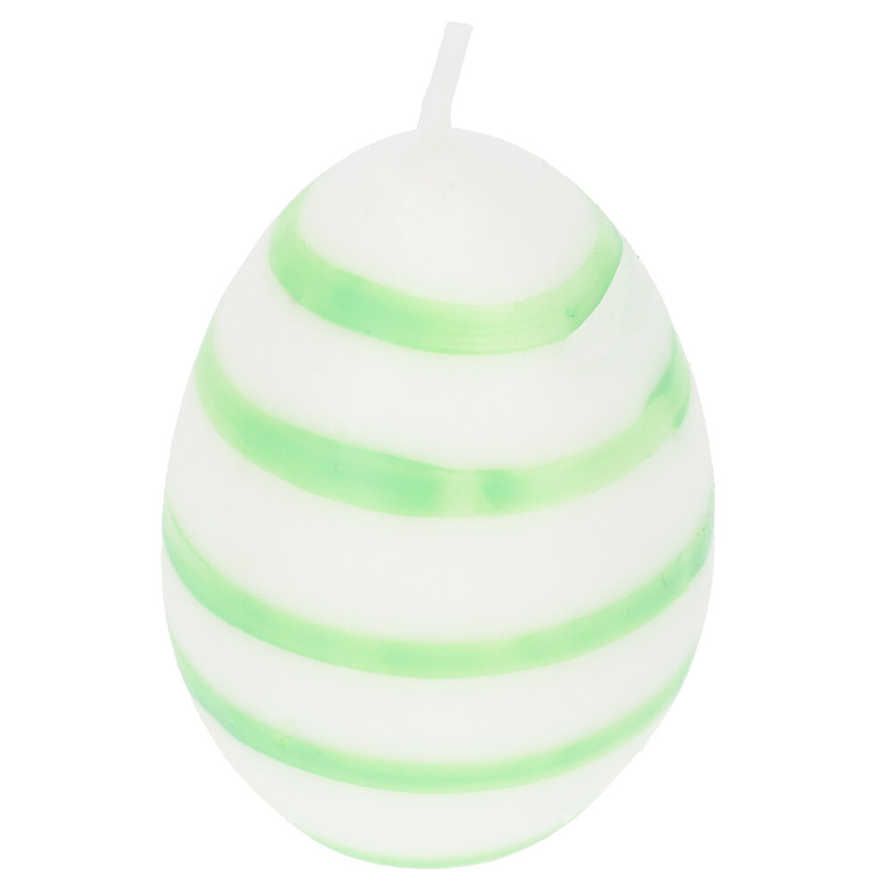 Discountershop Kleine Ei Kaarsen Set van 12 | Paasei Kaarsen voor Paasdecoratie Groen/Wit – 6cm Hoogte | Perfect Cadeau en Tafeldecoratie   