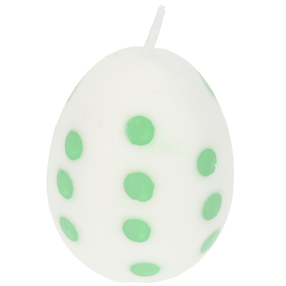 Discountershop Kleine Ei Kaarsen Set van 12 | Paasei Kaarsen voor Paasdecoratie Groen/Wit – 6cm Hoogte | Perfect Cadeau en Tafeldecoratie   