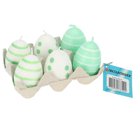 Discountershop Easter Egg Candle Set of 12 | Green/White – 6cm Height | Perfect for Table Decorations, Holy Communion, and Christmas Discountershop Easter Egg Candle Set of 12 | Green/White – 6cm Height | Perfect for Table Decorations, Holy Communion, and Christmas