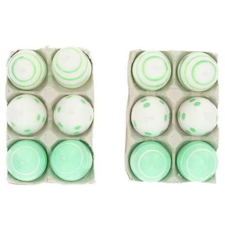 Discountershop Easter Egg Candle Set of 12 | Green/White – 6cm Height | Perfect for Table Decorations, Holy Communion, and Christmas Discountershop Easter Egg Candle Set of 12 | Green/White – 6cm Height | Perfect for Table Decorations, Holy Communion, and Christmas