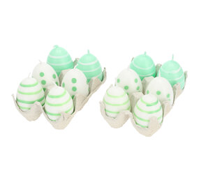 Discountershop Easter Egg Candle Set of 12 | Green/White – 6cm Height | Perfect for Table Decorations, Holy Communion, and Christmas Discountershop Easter Egg Candle Set of 12 | Green/White – 6cm Height | Perfect for Table Decorations, Holy Communion, and Christmas