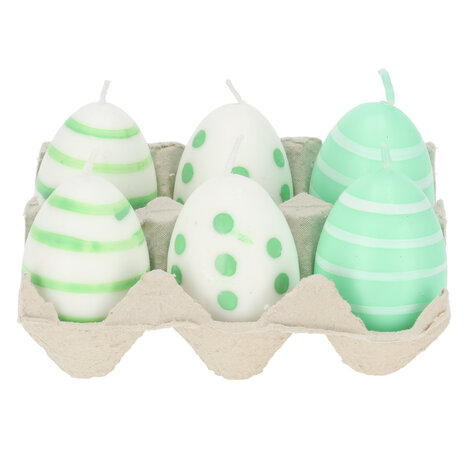 Discountershop Easter Egg Candle Set of 12 | Green/White – 6cm Height | Perfect for Table Decorations, Holy Communion, and Christmas Discountershop Easter Egg Candle Set of 12 | Green/White – 6cm Height | Perfect for Table Decorations, Holy Communion, and Christmas
