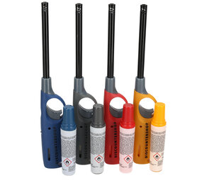 Discountershop Elektrische gasaanstekers | Set van 4 met navulling | navulbaar - blauw, geel, rood, grijs | beste aansteker voor bbq & kaarsen | 25.5cm lengte Discountershop Elektrische gasaanstekers | Set van 4 met navulling | navulbaar - blauw, geel, rood, grijs | beste aansteker voor bbq & kaarsen | 25.5cm lengte