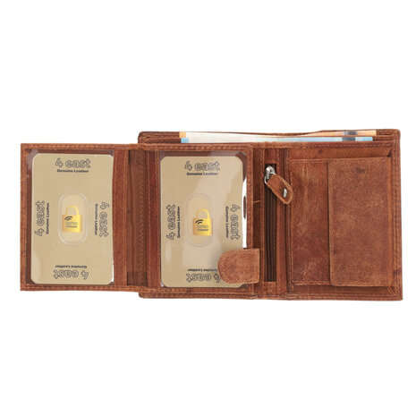 4 East Pure Leather Wallet for Men & Women | 8 Credit Card Slots & Coin Pocket | Billfold Wallet RFID In Genuine Leather - Tan | 11X9X2cm 4 East Pure Leather Wallet for Men & Women | 8 Credit Card Slots & Coin Pocket | Billfold Wallet RFID In Genuine Leather - Tan | 11X9X2cm