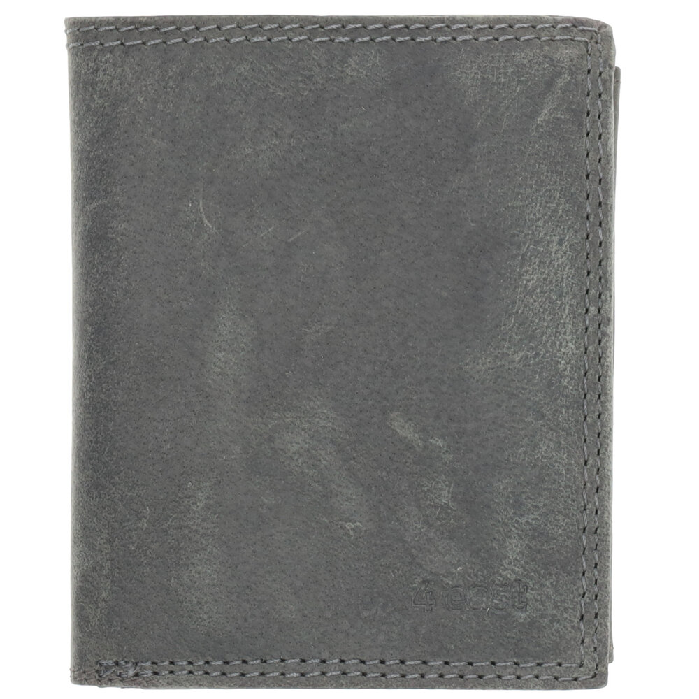 4 East Unisex Leather Wallet with RFID Protection | 8 Card Slots, Coin Pocket & Hidden Pockets | Genuine Leather Billfold - Grey | 11X9X2cm | Ideal Gift for Him and Her 4 East Unisex Leather Wallet with RFID Protection | 8 Card Slots, Coin Pocket & Hidden Pockets | Genuine Leather Billfold - Grey | 11X9X2cm | Ideal Gift for Him and Her