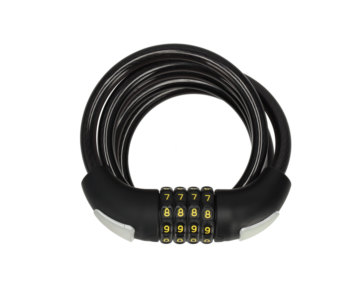 Discountershop 4x Topkwaliteit Zwarte Fietssloten Set met Cijfer- en Kabelslot - Anti-Diefstal, Lichtgewicht (340g), 180cm x 10mm