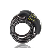 Discountershop 1x Top Quality Black Bicycle Lock Set with Number and Cable Lock - Anti-Theft, Lightweight (85g), 180cm x 10mm Discountershop 1x Top Quality Black Bicycle Lock Set with Number and Cable Lock - Anti-Theft, Lightweight (85g), 180cm x 10mm