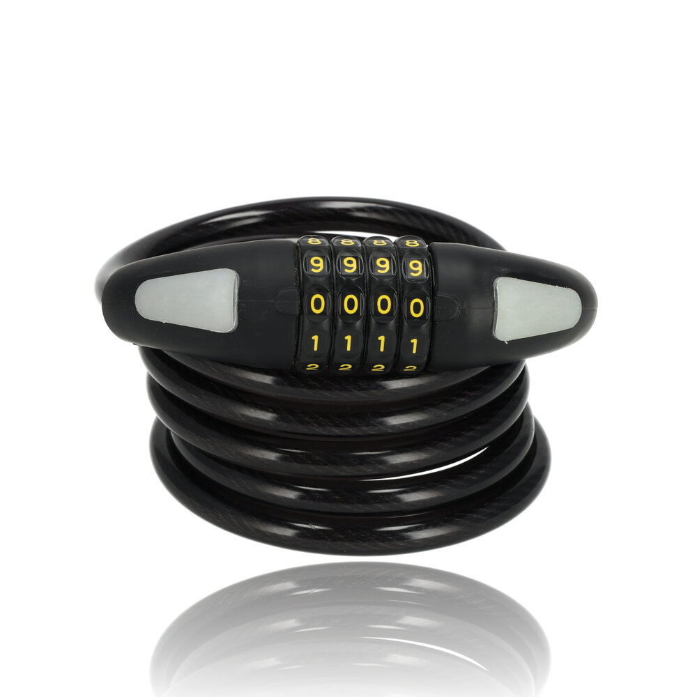 Discountershop 1x Topkwaliteit Zwarte Fietssloten Set met Cijfer- en Kabelslot - Anti-Diefstal, Lichtgewicht (85g), 180cm x 10mm Discountershop 1x Topkwaliteit Zwarte Fietssloten Set met Cijfer- en Kabelslot - Anti-Diefstal, Lichtgewicht (85g), 180cm x 10mm