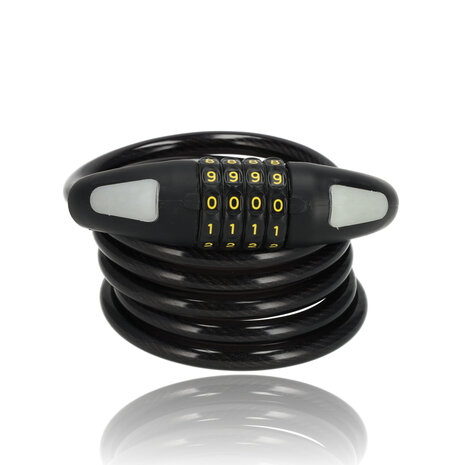 Discountershop 1x Topkwaliteit Zwarte Fietssloten Set met Cijfer- en Kabelslot - Anti-Diefstal, Lichtgewicht (85g), 180cm x 10mm Discountershop 1x Topkwaliteit Zwarte Fietssloten Set met Cijfer- en Kabelslot - Anti-Diefstal, Lichtgewicht (85g), 180cm x 10mm