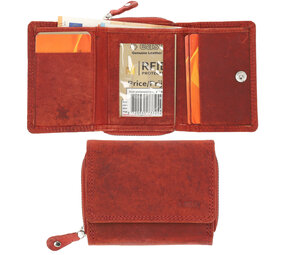 4 East Unisex Leather Wallet for Men and Women | 5 Credit Card Slots & Coin Pocket | Genuine Leather Wallet with RFID Protection - Red | 11X9X3cm 4 East Unisex Leather Wallet for Men and Women | 5 Credit Card Slots & Coin Pocket | Genuine Leather Wallet with RFID Protection - Red | 11X9X3cm