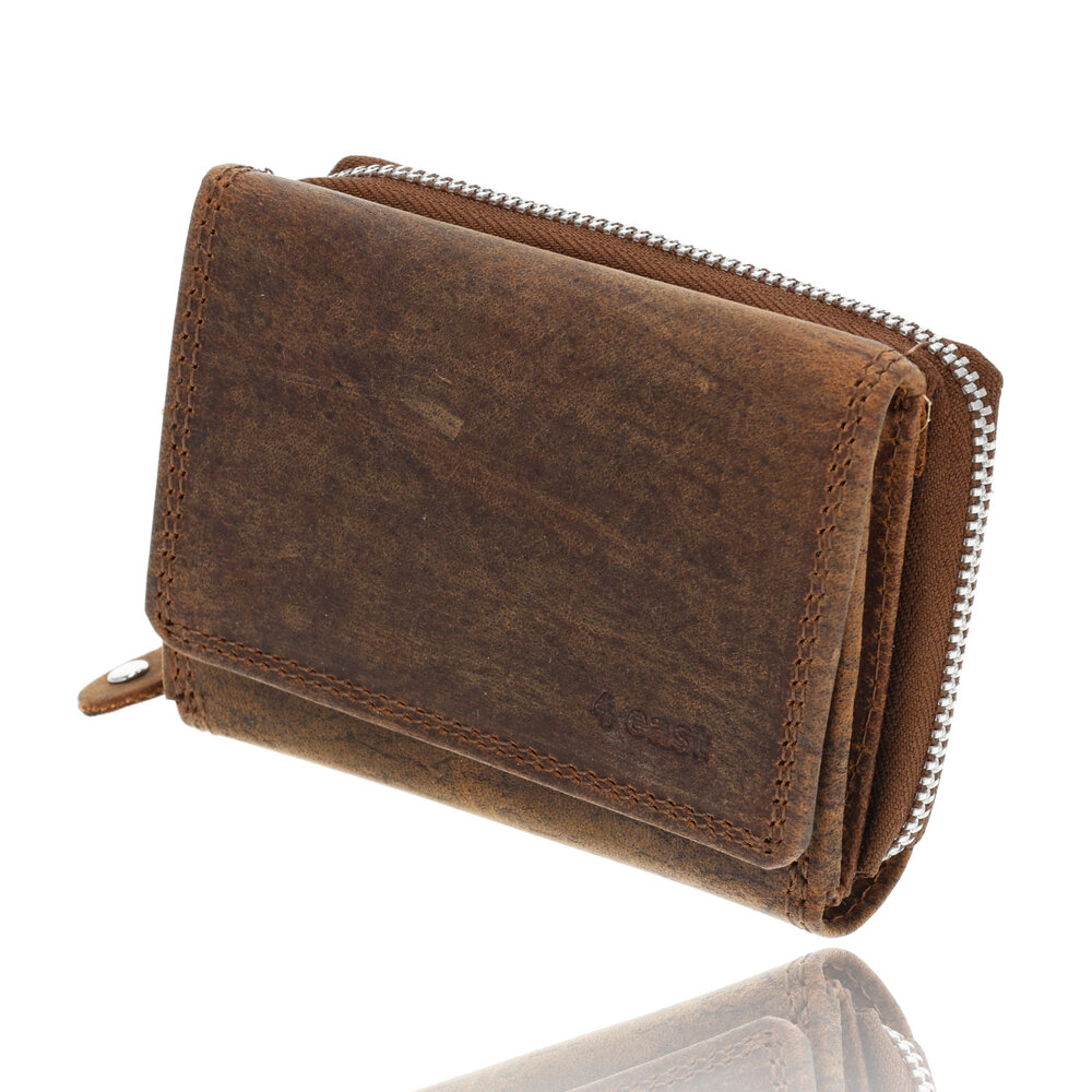 4 East Overslagportemonnee met Rits | Kliene Portemonnee Voor Heren & Dames | Leren Portemonnee met RFID | 5 Pasjeshouder | Cadeau voor Hem & Haar | 11x9x3 cm – Vintage Bruin 4 East Overslagportemonnee met Rits | Kliene Portemonnee Voor Heren & Dames | Leren Portemonnee met RFID | 5 Pasjeshouder | Cadeau voor Hem & Haar | 11x9x3 cm – Vintage Bruin