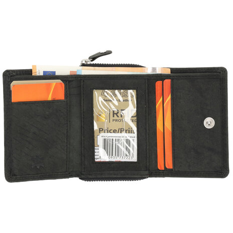 4 East Unisex Top Grain Leather Wallet with RFID Protection | Zipper Coin Pouch Wallet in Genuine Leather | Mini Wallet for Men and Women | Black - 11X9X3cm 4 East Unisex Top Grain Leather Wallet with RFID Protection | Zipper Coin Pouch Wallet in Genuine Leather | Mini Wallet for Men and Women | Black - 11X9X3cm