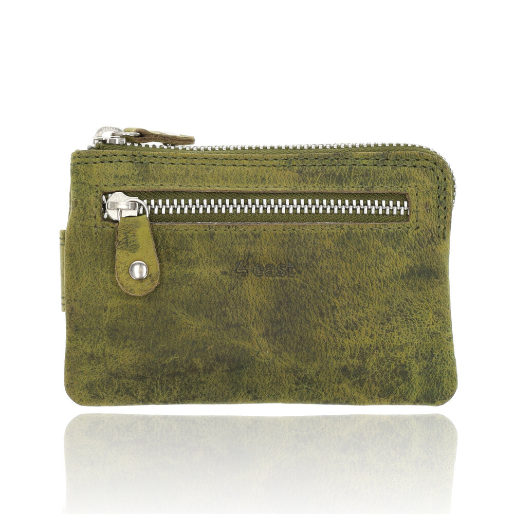 4 East Small Zipper Wallet with Keyring | Unisex Keychain Wallet with RFID | 4 Credit Card Slots & 2 Keychain | Ideal for Travel or on the Road | Olive – 12.5x8x1cm 4 East Small Zipper Wallet with Keyring | Unisex Keychain Wallet with RFID | 4 Credit Card Slots & 2 Keychain | Ideal for Travel or on the Road | Olive – 12.5x8x1cm