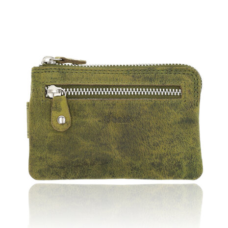 4 East Small Zipper Wallet with Keyring | Unisex Keychain Wallet with RFID | 4 Credit Card Slots & 2 Keychain | Ideal for Travel or on the Road | Olive – 12.5x8x1cm 4 East Small Zipper Wallet with Keyring | Unisex Keychain Wallet with RFID | 4 Credit Card Slots & 2 Keychain | Ideal for Travel or on the Road | Olive – 12.5x8x1cm