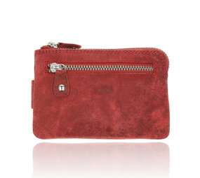 4 East Keychain Wallet in Red | Unisex Leather Wallet with RFID Protection | 4 Credit Card Slots & 2 Keychain | Genuine Leather | 12.5x8x1cm 4 East Keychain Wallet in Red | Unisex Leather Wallet with RFID Protection | 4 Credit Card Slots & 2 Keychain | Genuine Leather | 12.5x8x1cm