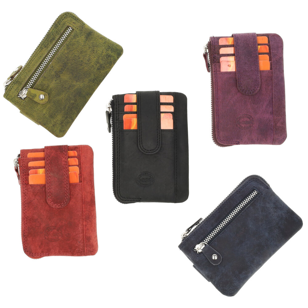 4 East  Keychain Wallet in Red | Unisex Leather Wallet with RFID Protection | 4 Credit Card Slots & 2 Keychain | Genuine Leather | 12.5x8x1cm 4 East  Keychain Wallet in Red | Unisex Leather Wallet with RFID Protection | 4 Credit Card Slots & 2 Keychain | Genuine Leather | 12.5x8x1cm